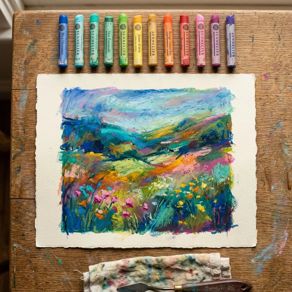 Tekening met oliepastels